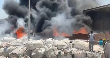 استكمال جهود السيطرة على حريق مخلفات في مصنع بمدينة 6 أكتوبر دون تسجيل إصابات أو خسائر بشرية