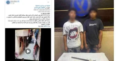 ضبط شقيقين بتهمة الاعتداء على جارهما بسلاح بسبب خلافات حادة نشبت بين الجيران في المنطقة